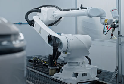 AI robot spray painting